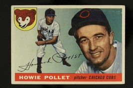 Vintage Baseball Card #76 Topps 1955 Howie Joseph Pollet Pitcher Chicago Cubs - £7.76 GBP