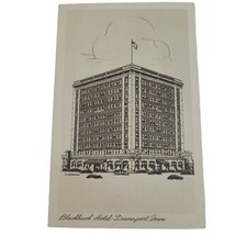 Hotel Blackhawk Davenport Iowa Postcard Unposted Vintage  - £2.55 GBP