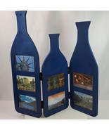 Wine Lover Three Panel Picture Bottle Screen 24x24 Inch Unfolded - $67.00