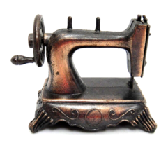 Durham Miniature Brass Replica of Antique Sewing Machine #5403 Die Cast Metal - £9.60 GBP