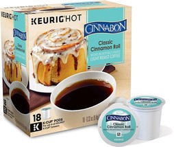 Cinnabon Classic Cinnamon Roll Coffee 18 to 144 Keurig K cups Pick Any Quantity - £18.78 GBP+