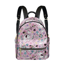 Minnie I Believe In Unicorns PU Leather Leisure Backpack College School Daypack - £29.56 GBP