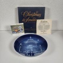 Bing and Grondahl Christmas In America Eve at the Capitol 1990 Collectible Plate - $14.03