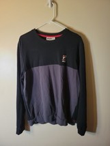 Mens Fila Sweatshirt Large Black And Grey - $5.90