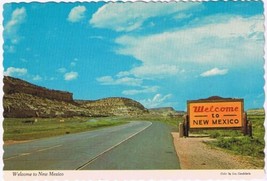 Postcard Welcome To New Mexico Road Border Sign - £2.31 GBP