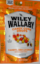 Wiley Wallaby Candy Corn Drops Vegan 8 Ounce Reseal Zip-Lock Bag - £11.09 GBP