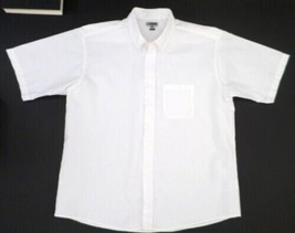 NEW Edwards Men&#39;s White Cotton Oxford Short Sleeve Shirt XL New-In-Bag - £7.10 GBP