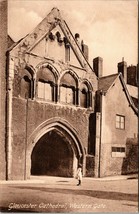 Gloucester Cathedral Western Gate England UK postcard church - £5.15 GBP