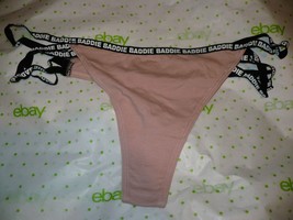 Rue 21 Women&#39;s Thong Panties MEDIUM Nude Color Baddie Strappy Sides NEW - $9.85