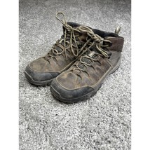 Mens Ozark Trail Leather Lace Up Waterproof Hiking Boots Sz 8 Brown - £18.08 GBP