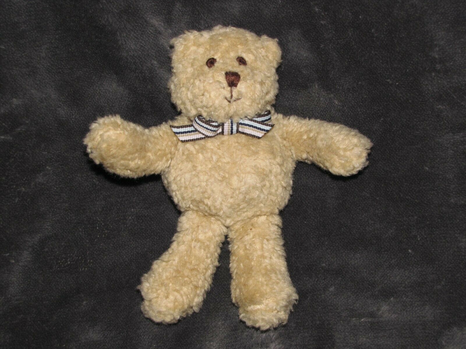 Baby Gap Stuffed Plush Small MIni Teddy Bear Brannan Curly Fur Beige 7" - $29.69