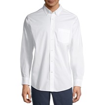 George Men&#39;s and Big Men&#39;s Long Sleeve Stretch Poplin Shirt Size L (42-44) - $19.78