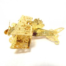 2007 Spirit of St Nick Danbury Mint Christmas Ornament Gold Plated Biplane Santa - £62.72 GBP