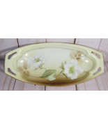 RS Prussia Tillowitz Oval Relish Dish Hand Painted Flowers 8.25 x 3.75&quot;. - £12.45 GBP