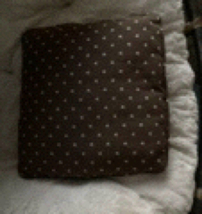Set Of 2 Decorative Pillows Brown With Polka Dots Approximately 14” - £39.30 GBP
