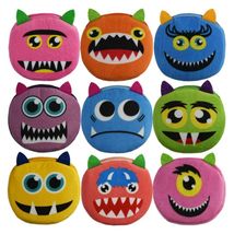 MONSTER FACE COIN PURSE 4" Cute Plush Change Wallet Bag Zipper Case Girl... - $7.95