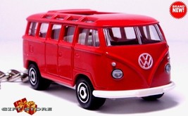 Rare Key Chain Red Vw Samba Bus Ragtop Volkswagen Transporter Ltd Great Gift - £27.87 GBP