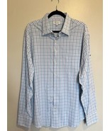Peter Millar Summer Comfort Button Up Shirt Mens XL Blue Pink Green Chec... - £26.52 GBP