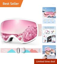 Ages 3-12 Kids Ski Goggles with Professional Ventilation &amp; UV400 Protection - $59.35