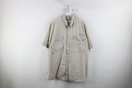 Vintage Columbia PFG Mens Large Distressed Fishing Short Sleeve Button S... - $19.75