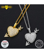 Sterling Silver Moissanite Heart Pendant Necklace for Women - $95.95