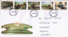 United Kingdom First Day Cover FDC Falkirk Famous Trains 1985 - £7.78 GBP