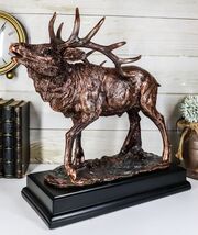 Large Wapiti Bull Elk Deer Rustic Bronze Plated Finish Statue With Troph... - €165,99 EUR