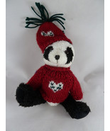 Hugfun Plush Panda Christmas knit Hat &amp; Sweater Fully Jointed - £10.89 GBP