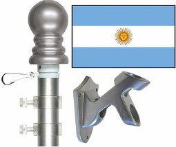 Argentina Flag and Flagpole Set, Choose from Over 100 World and International 3&#39; - £22.85 GBP