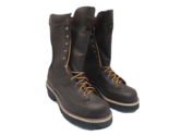 Hoffman Boy&#39;s 600 CT 10&quot; Leather Soft Toe Powerline Boots Brown Size 5D - $284.99