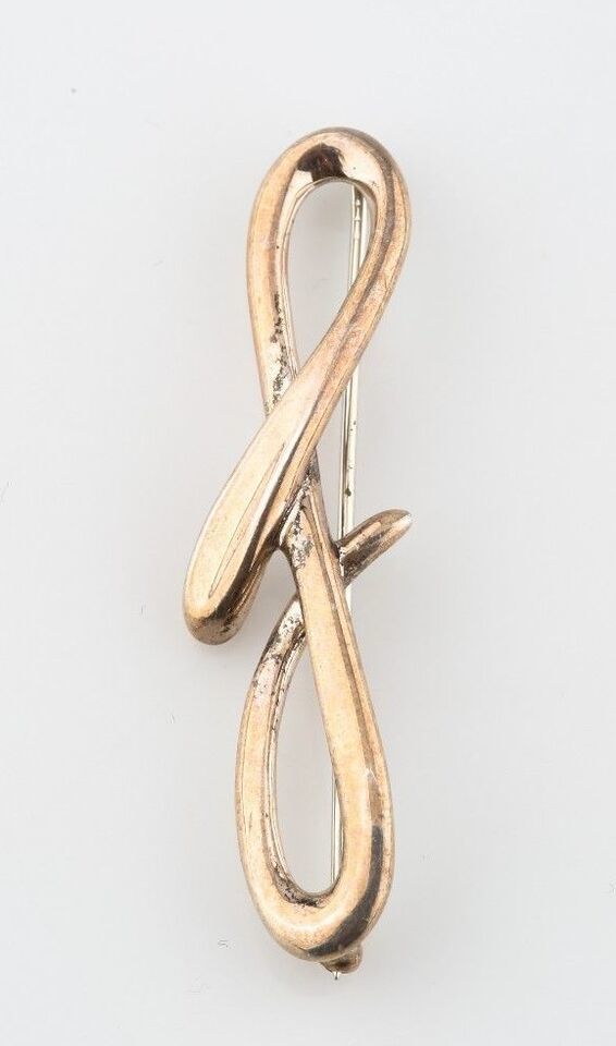 Authentic Tiffany & Co Elsa Peretti Letter F Brooch Alphabet Collection Retired - $224.53