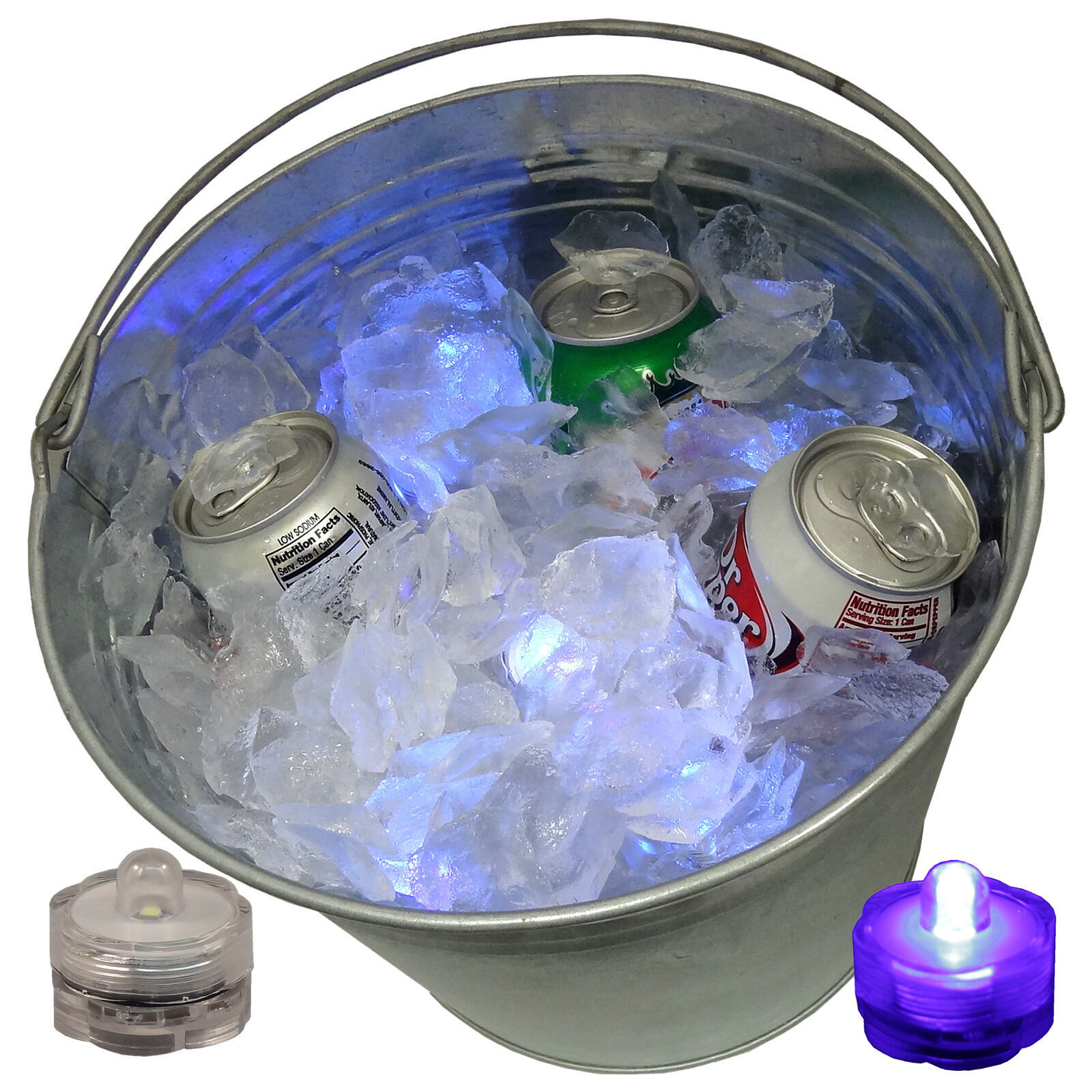Primary image for WOW Sick Rave Beer Ice Bucket Bright Glow LED Lights Submersible Party 24 Purple