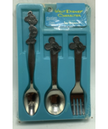 New Vintage Walt Disney Stainless Dinnerware Mickey Mouse 1970s Baby Child - $79.99