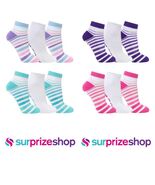 2025 Surprizeshop 3 Pairs of Ladies Stripe Trainer Golf Socks. Aqua Pink... - $20.34 CAD