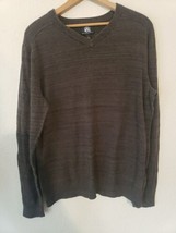 BANANA REPUBLIC BROWN V-NECK PULLOVER SWEATER 100% COTTON SIZE XL Warm W... - $15.88