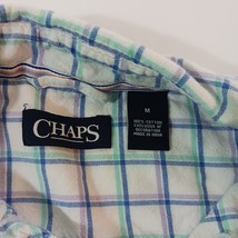 Chaps Men's Red & Black Cotton Check Button-Down Collar Shirt Long Sleeve Size M image 3