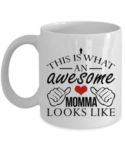 Awesome Momma Coffee Mug Mother&#39;s Day Funny Lady Cup Christmas Gift For Cute Mom - £12.66 GBP+