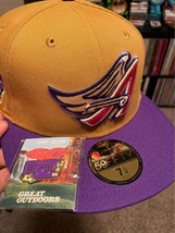 Size 7 1/4 New Era Los Angeles Anaheim California Angels 40th Fitted Hat &amp; Pin - £78.62 GBP