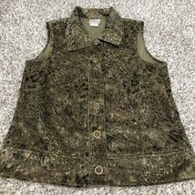 company collection women&#39;s v- neck vest snap button size medium sleeveless  - €12,87 EUR