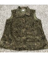 company collection women&#39;s v- neck vest snap button size medium sleeveless  - $20.69 CAD