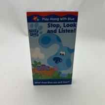 Blue&#39;s Clues - Stop, Look and Listen! VHS Tape 2000 Nick Jr Nickelodeon Steve - £27.37 GBP