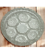 Vtg Italian Pressed Glass Sawtooth Ashtray Crystal Cut Starburst Pattern... - €8,57 EUR
