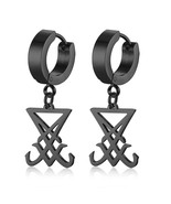 Sigil of Lucifer Dangle Earrings Stainless Steel Unisex Brincos Religiou... - £8.03 GBP