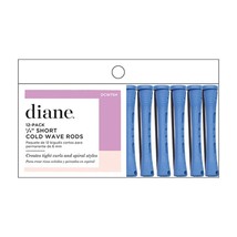 2XDiane Cold Wave Perm Rods, 12 Pack-Short Blue 1/4&quot; - $15.95