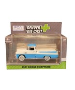 Denver Diecast 1957 Light Blue &amp; White Dodge Sweptside Pickup 1:48 Scale - £13.29 GBP