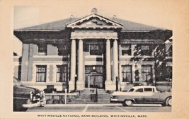 Whitinsville Massachusetts National BANK~1940-50s Era Cars~Artvue Photo Postcard - £8.99 GBP