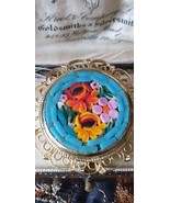Antique Vintage 1950-s Genuine Micro Mosaic Italian Brooch - Beautiful! - $67.26