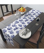 Blue &amp; White Chinoiserie Table Runner Elegant Dining Table Decor Floral ... - €25,39 EUR
