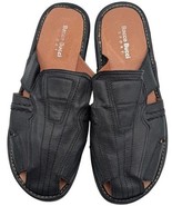 Bacco Bucci Men’s Slip-on Black Leather Sandals Size 12 Slides Covered Toes - $57.66 CAD