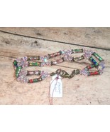 Bracelet Bead Semi Weaved Various Shapes Sizes Upcycled Handmade 7&#39;+ Lob... - £7.86 GBP